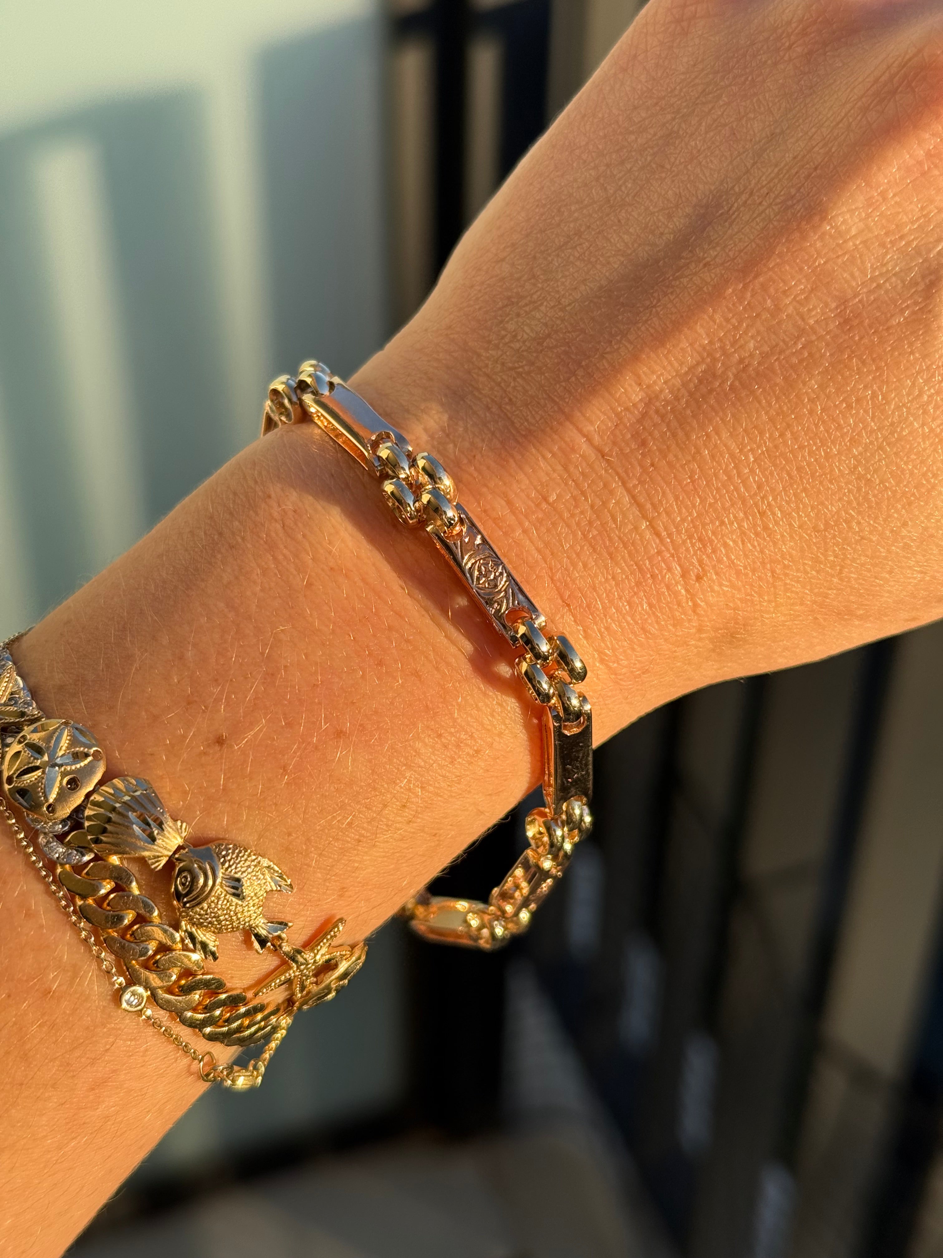 Filigree Bolt Gate Bracelet