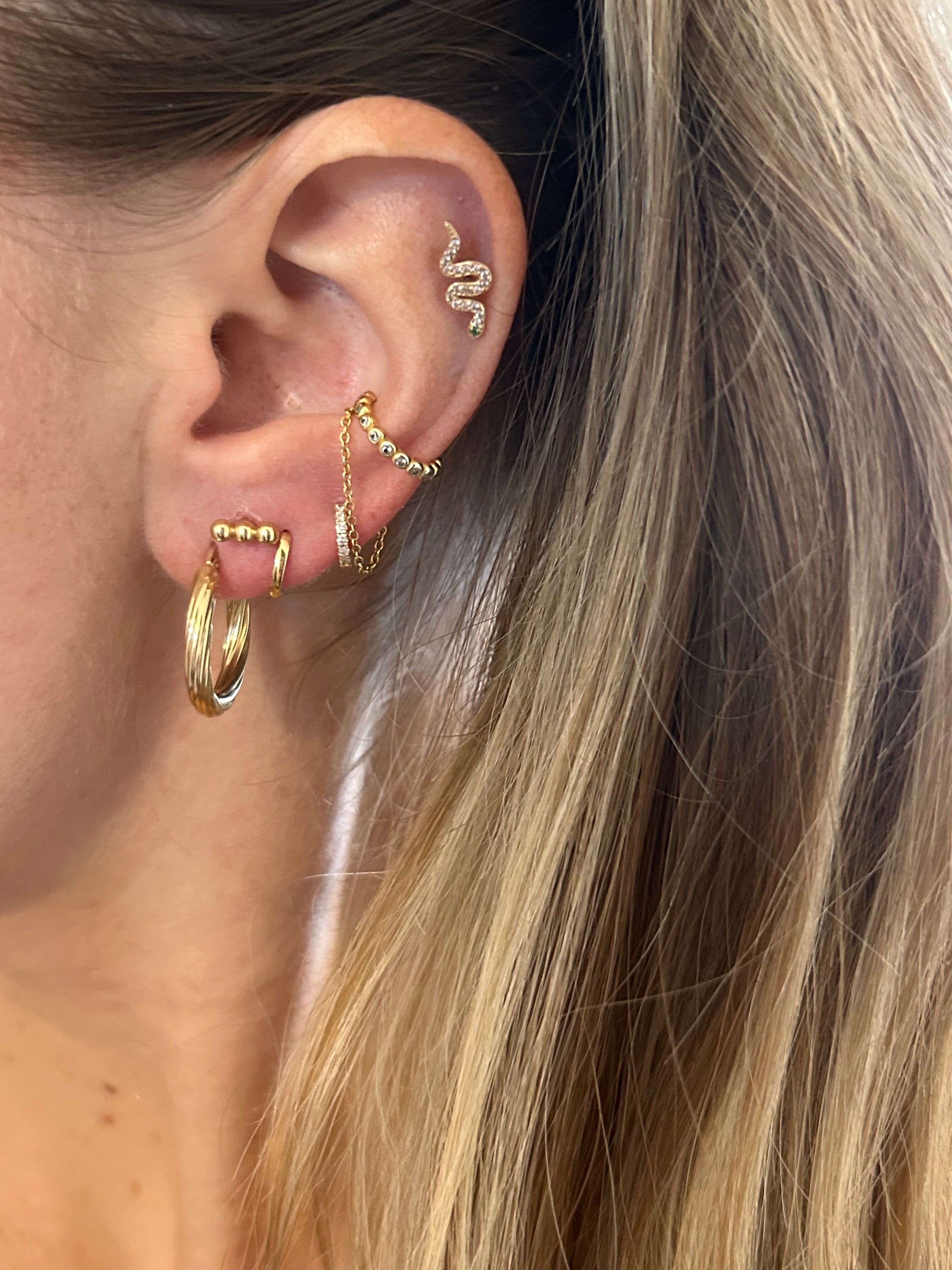 Small Twisted Chunky Hoop