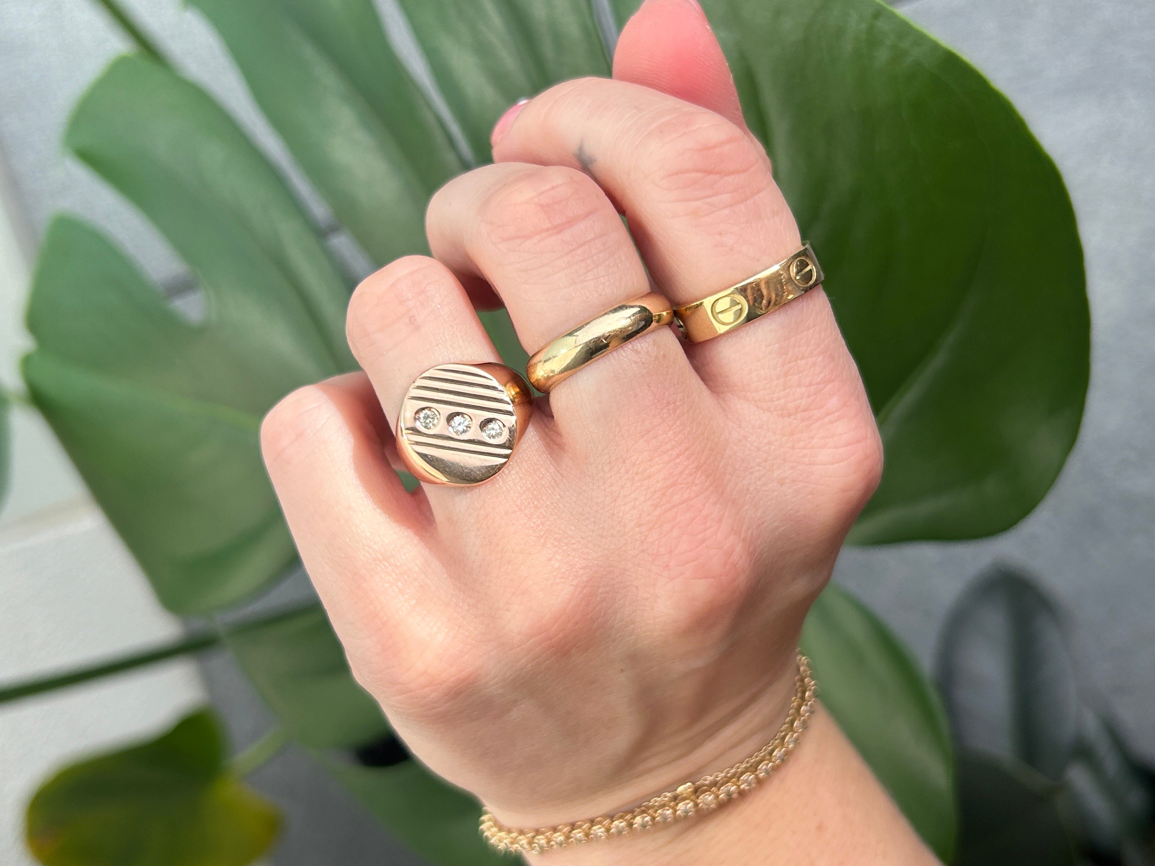 Three Diamond Signet