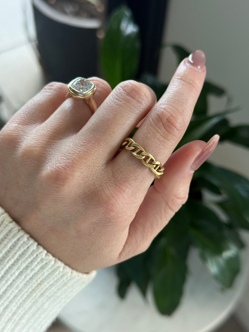 Solid 18k Mariner Ring