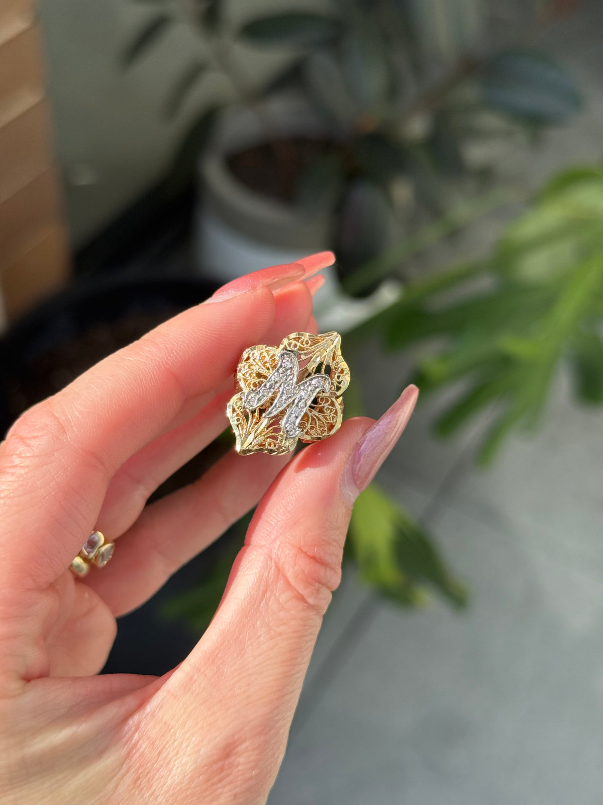 Diamond Filigree M Ring