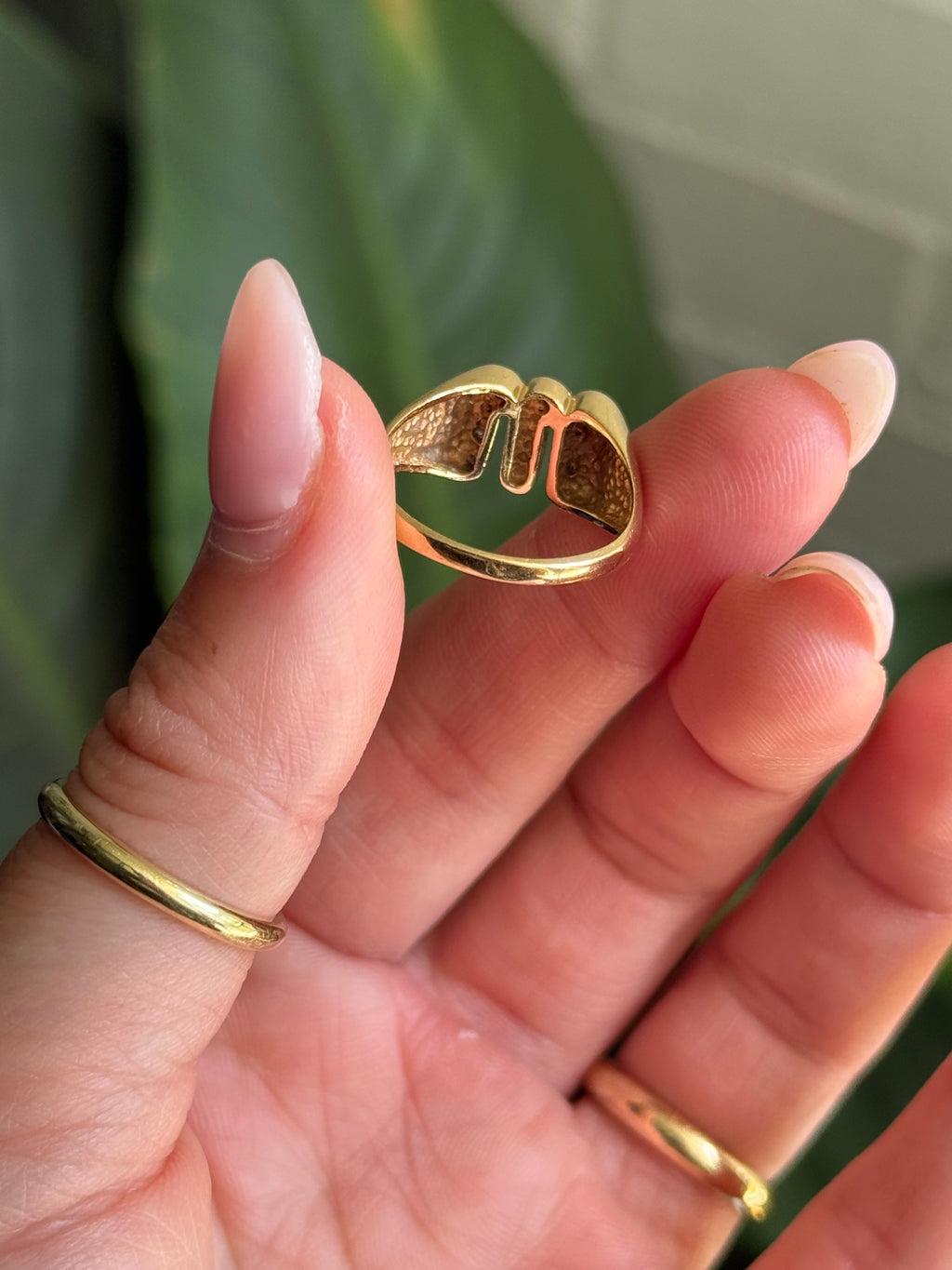 Diamond M ring