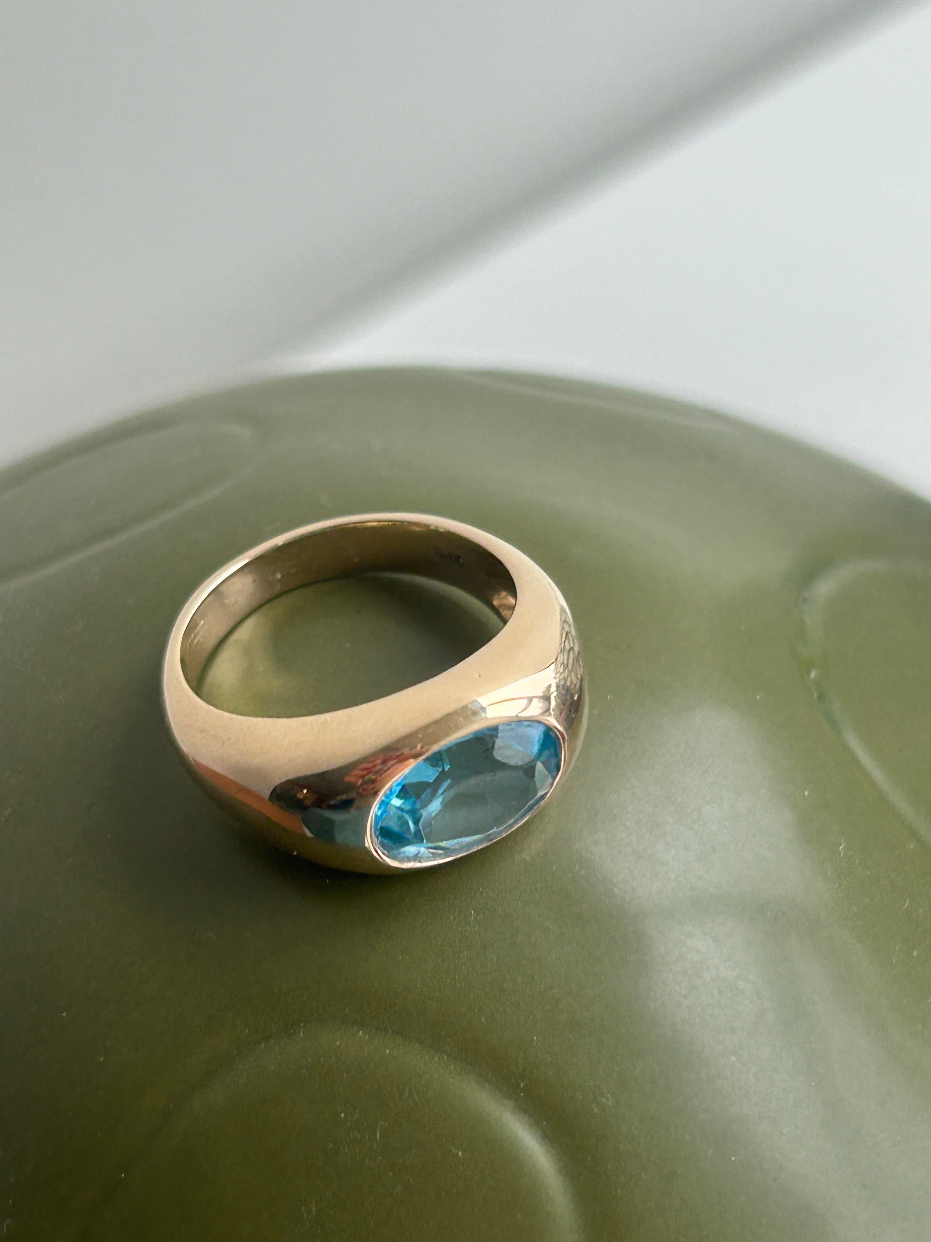 Blue Topaz Aura Ring
