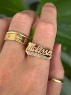 Melissa Name Diamond Ring