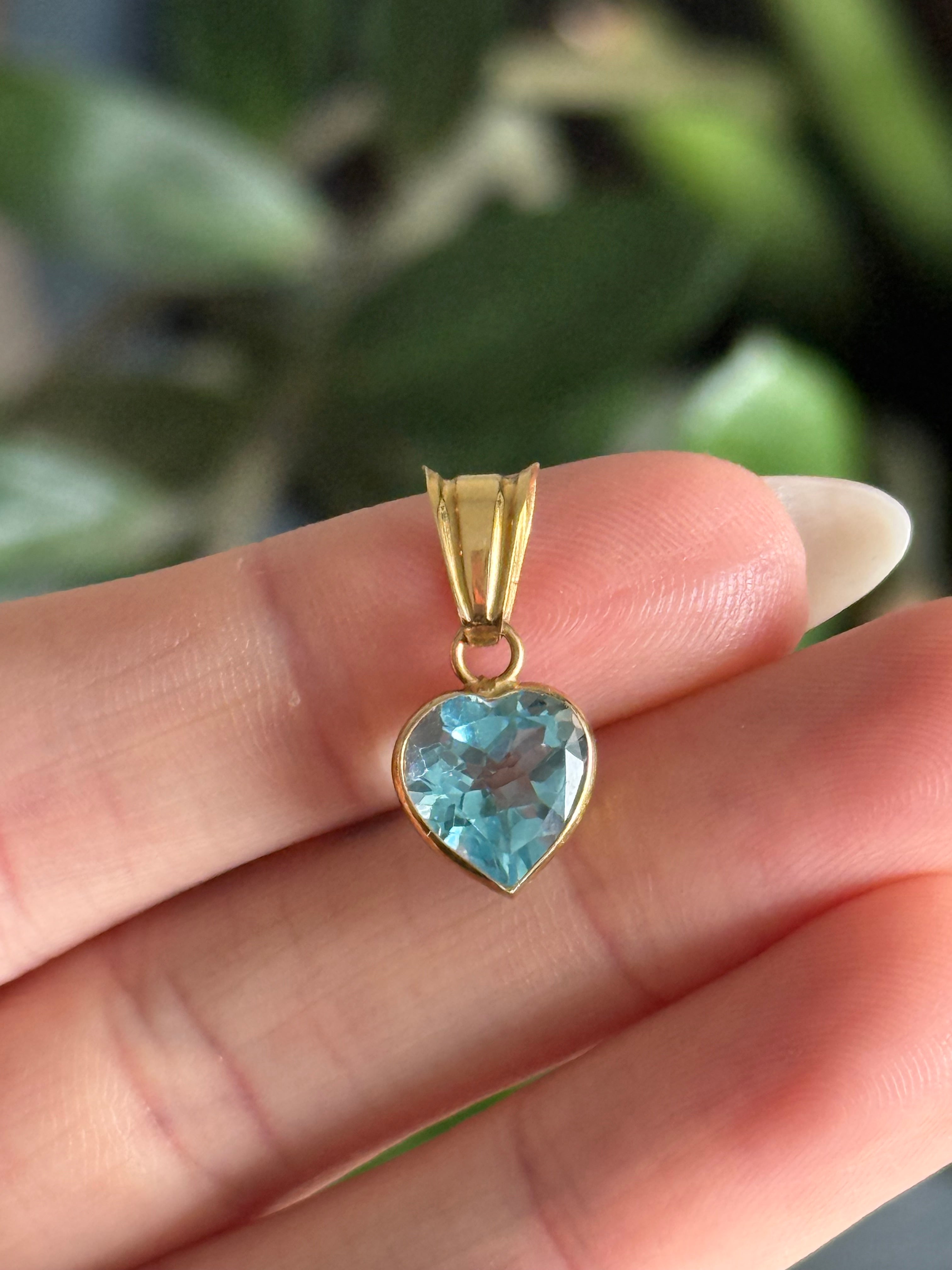 Topaz Heart Charm
