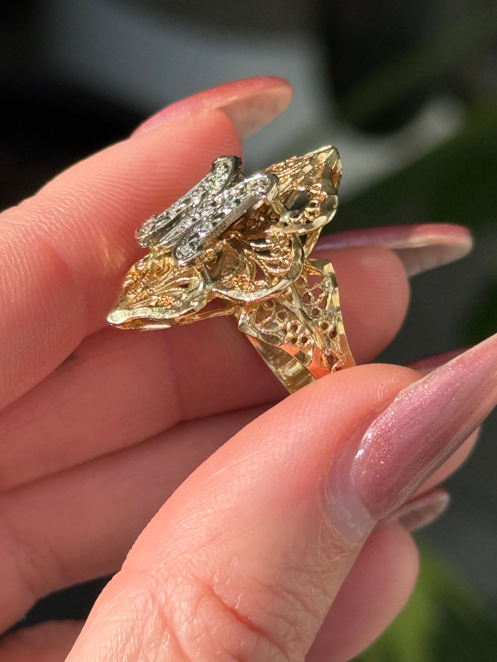 Diamond Filigree M Ring
