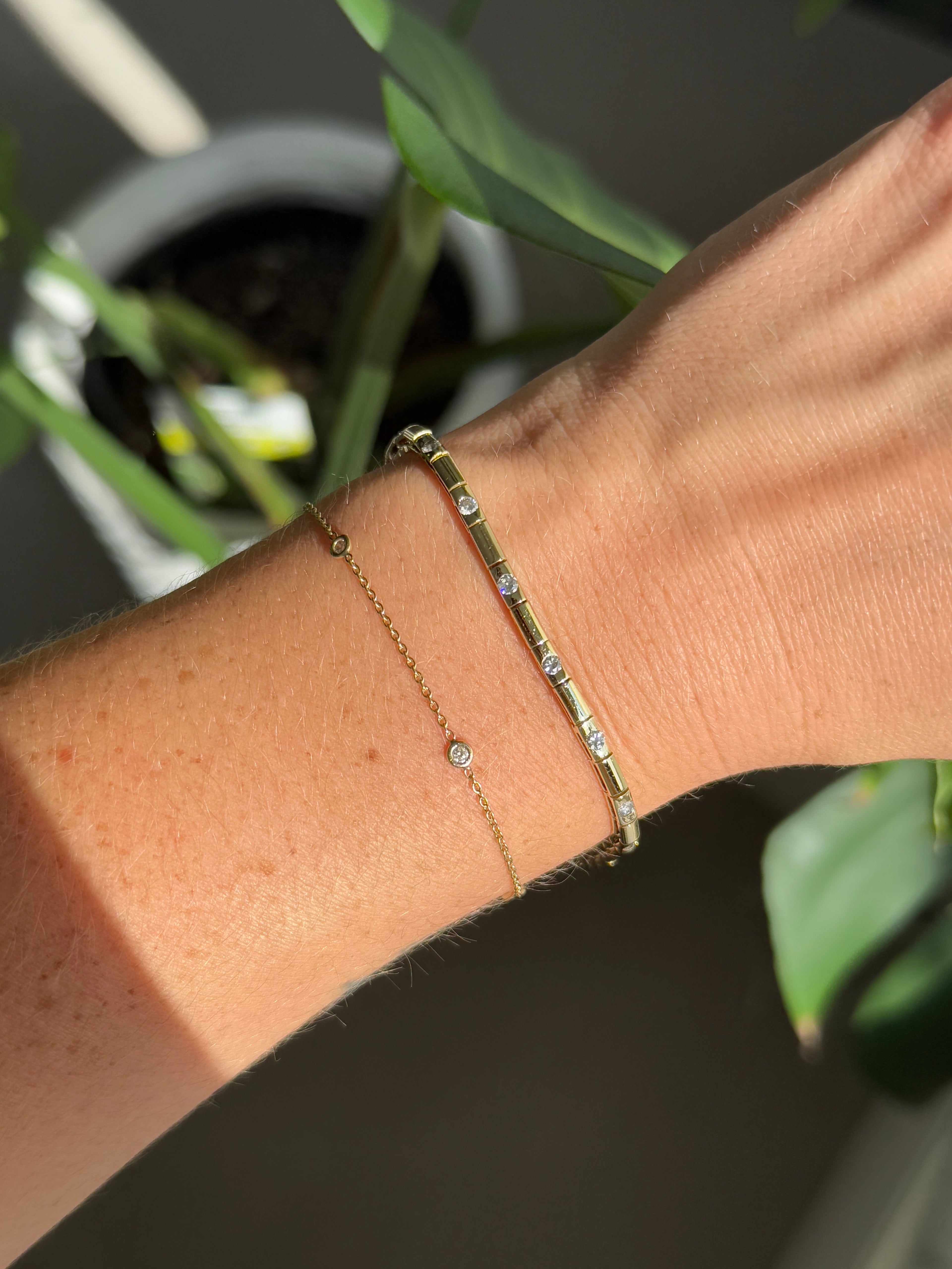 Solid Bar Tennis Braceler