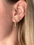 Mini Heart Oval Hoops