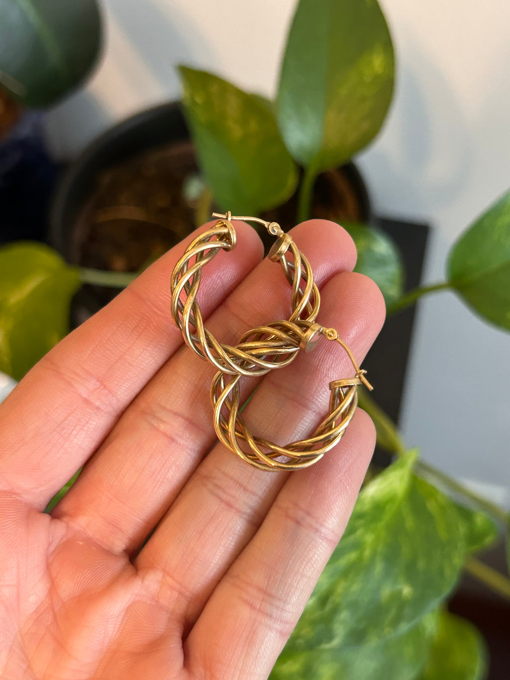 Chunky Wire Twist Hoops