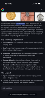 St Christopher Medallion