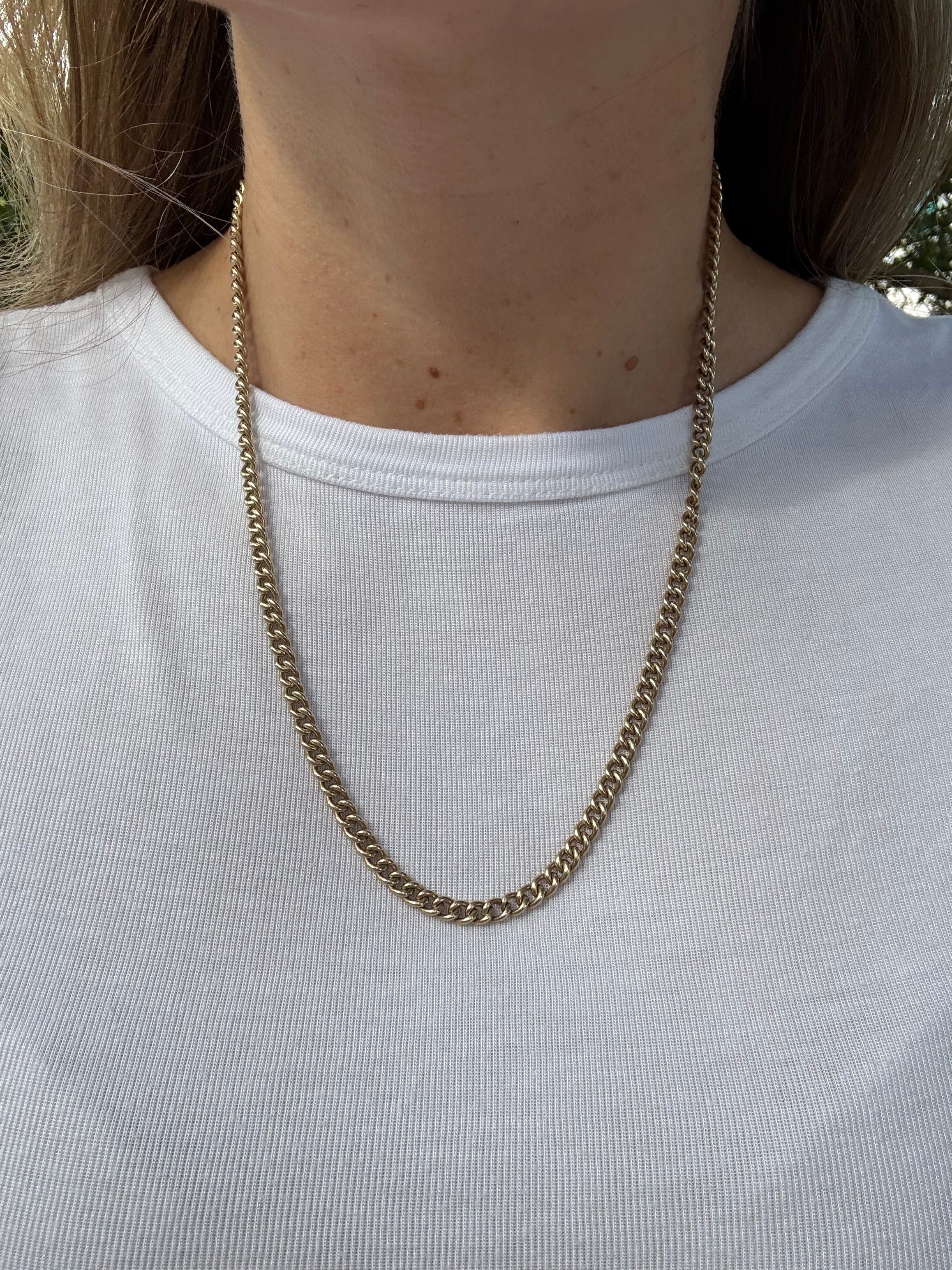 Antique Solid Rounded Curb Chain