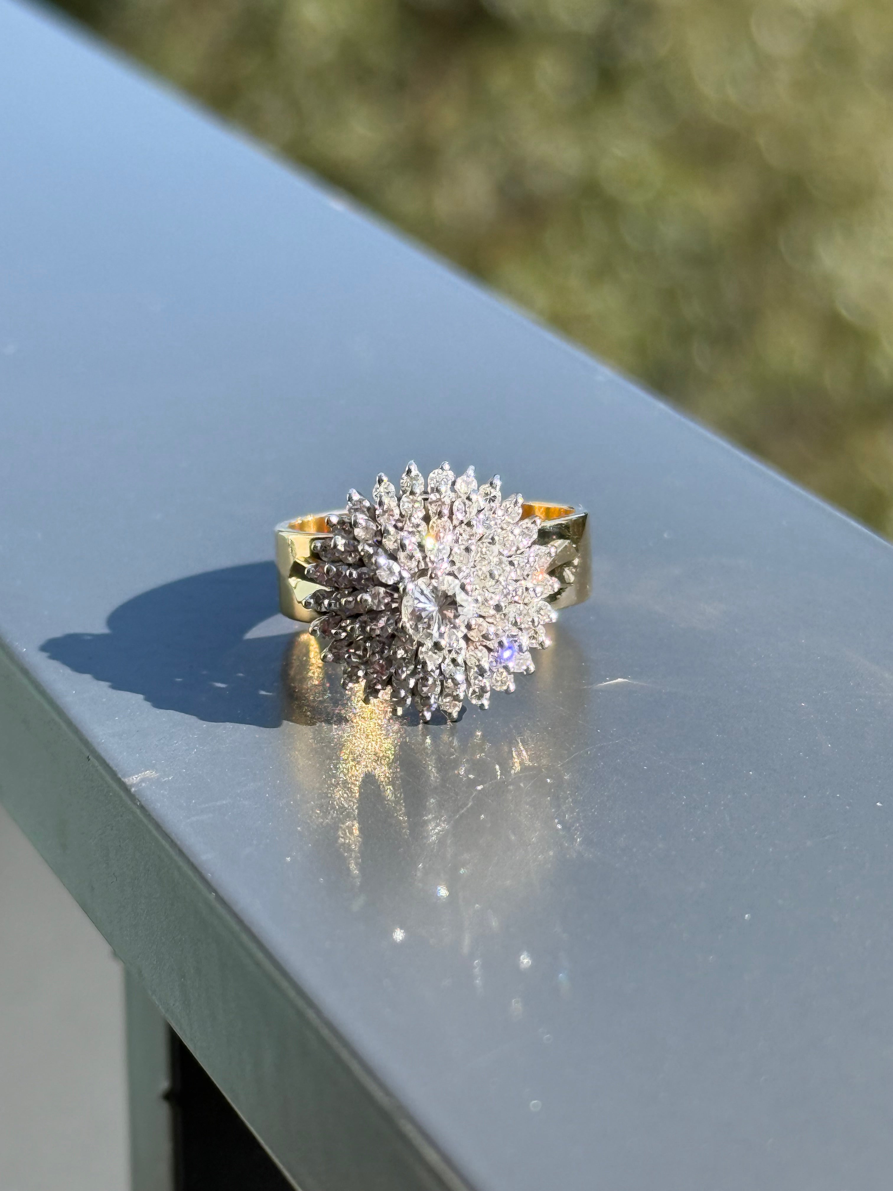 Diamond Burst Disco Ring
