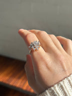 Diamond Dragonfly Cluster Ring