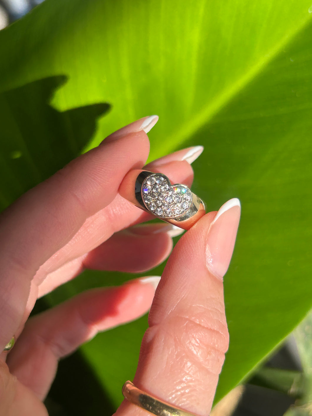 Diamond Pave Heart Ring