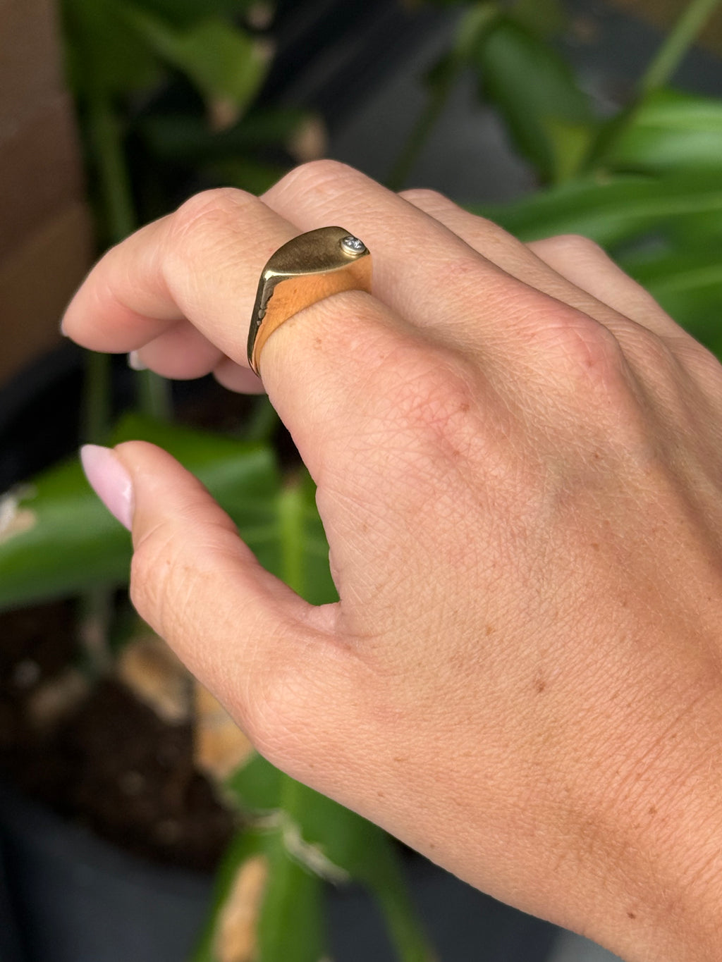 Diamond Geometric Ring