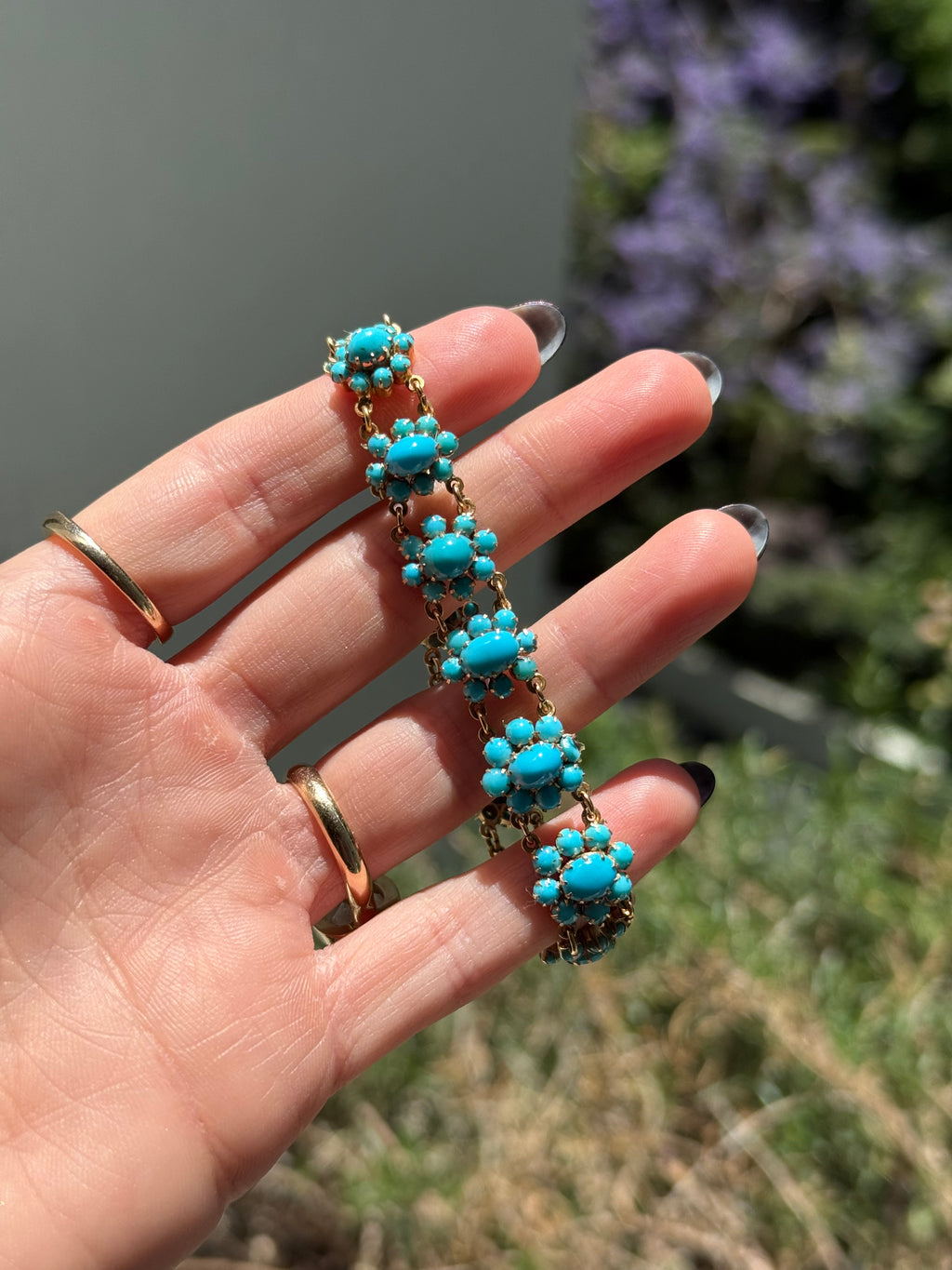 Turquoise Floral Bracelet