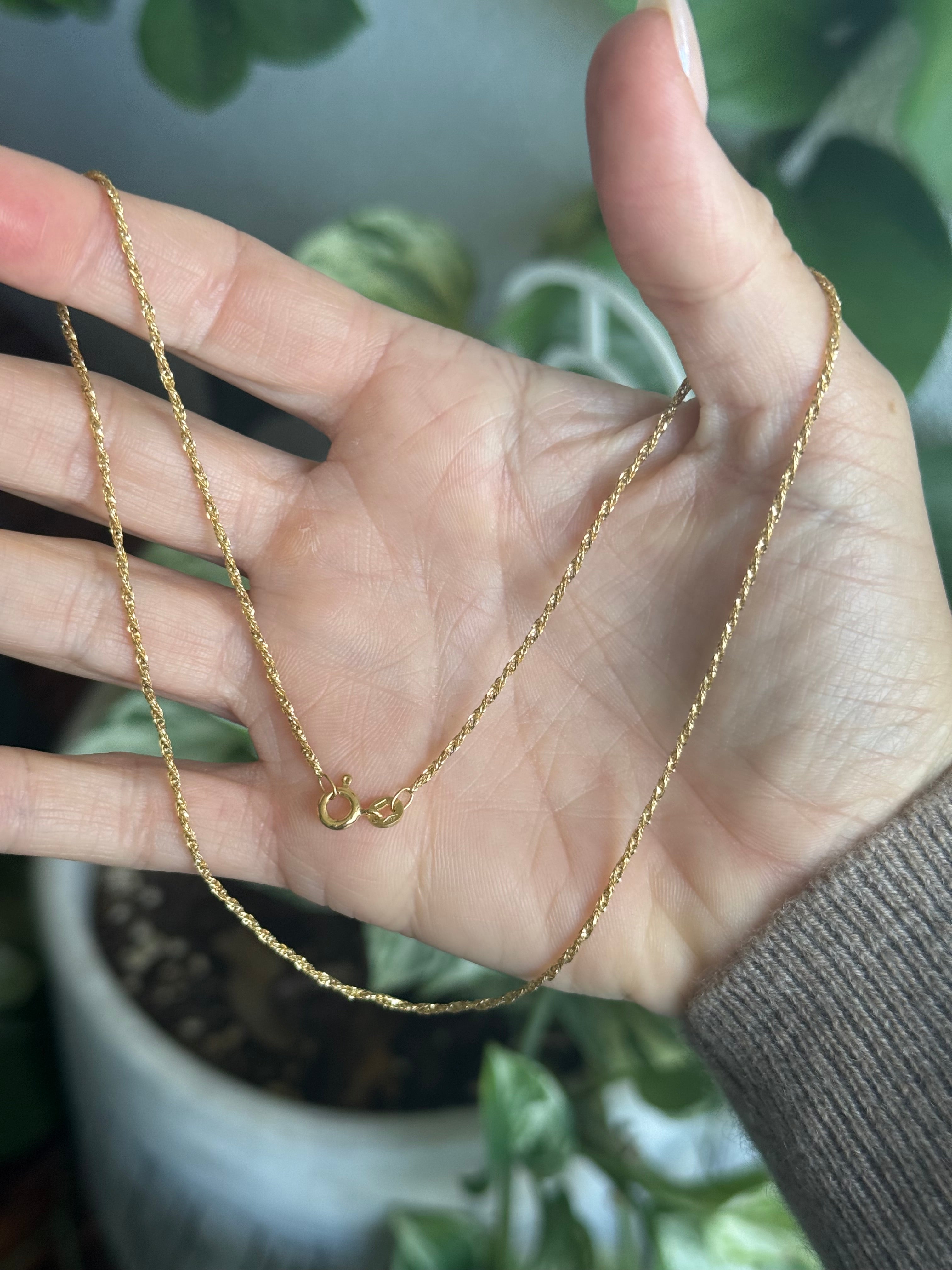 Twisted Diamond Cut Shiny Rope Chain