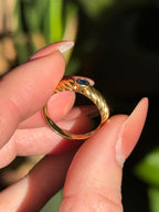 Sapphire Croissant Band