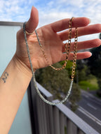 Aqua Sapphire Curb Strand