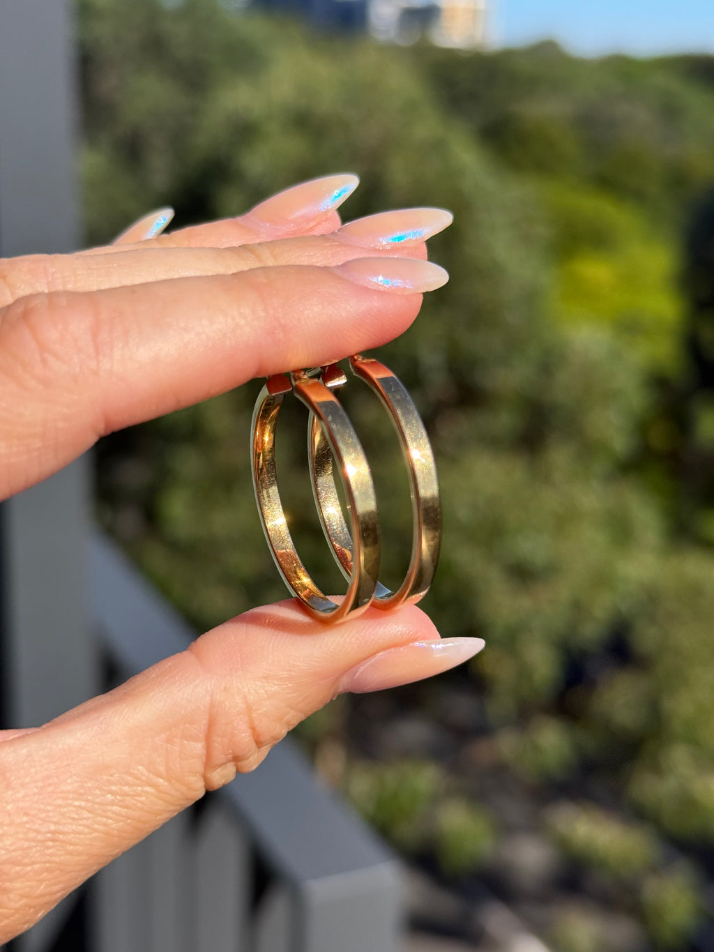 Square Edge Hoops