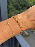 Sparkly Braided Bead Chain Bracelet
