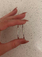 White Gold Hoops