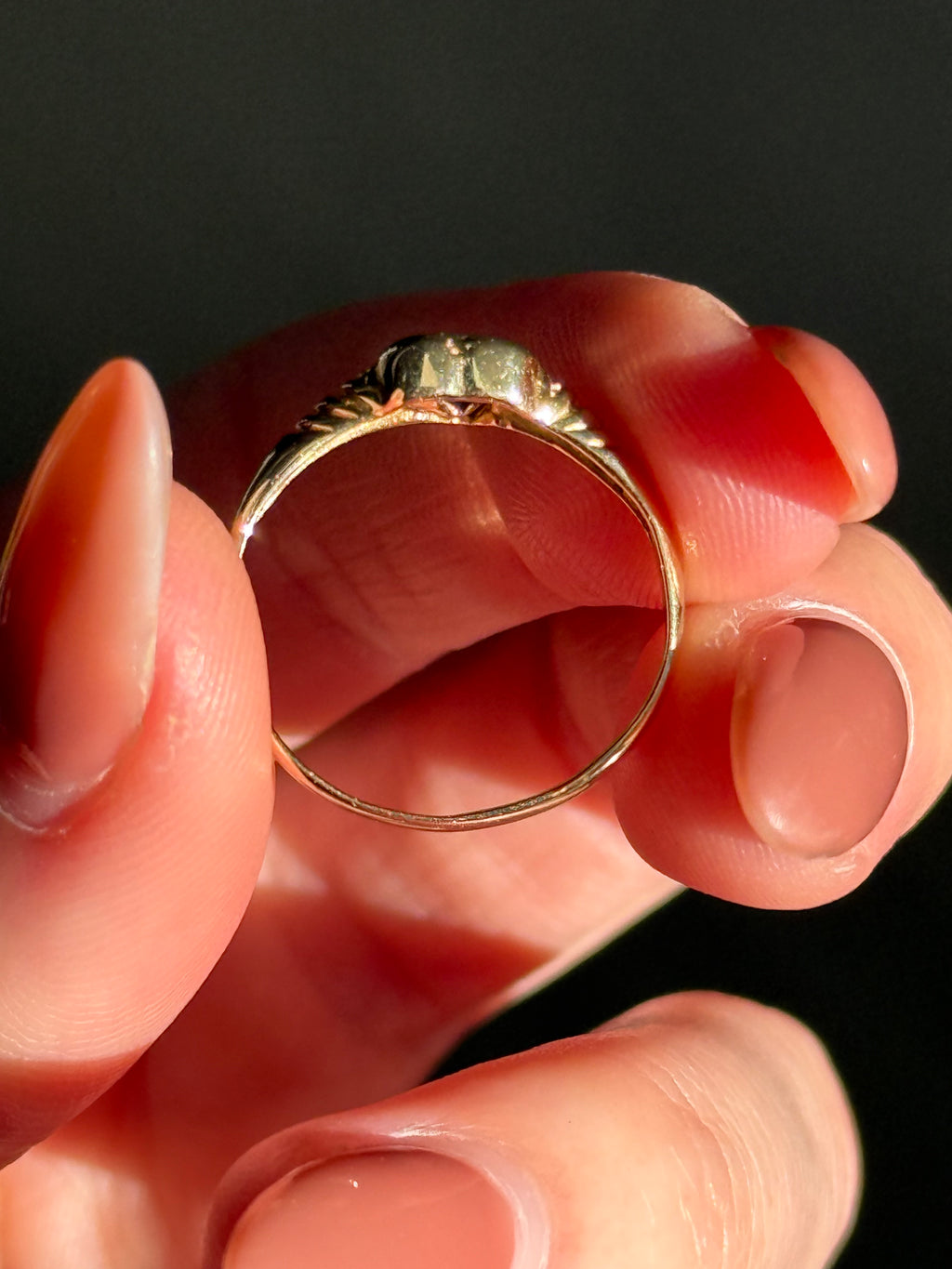 Amethyst Diamond Heart Ring