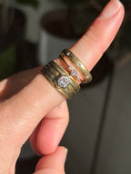 Striped Chunky Diamond Ring