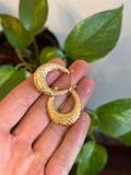 Diamond Cut Oval Hoops