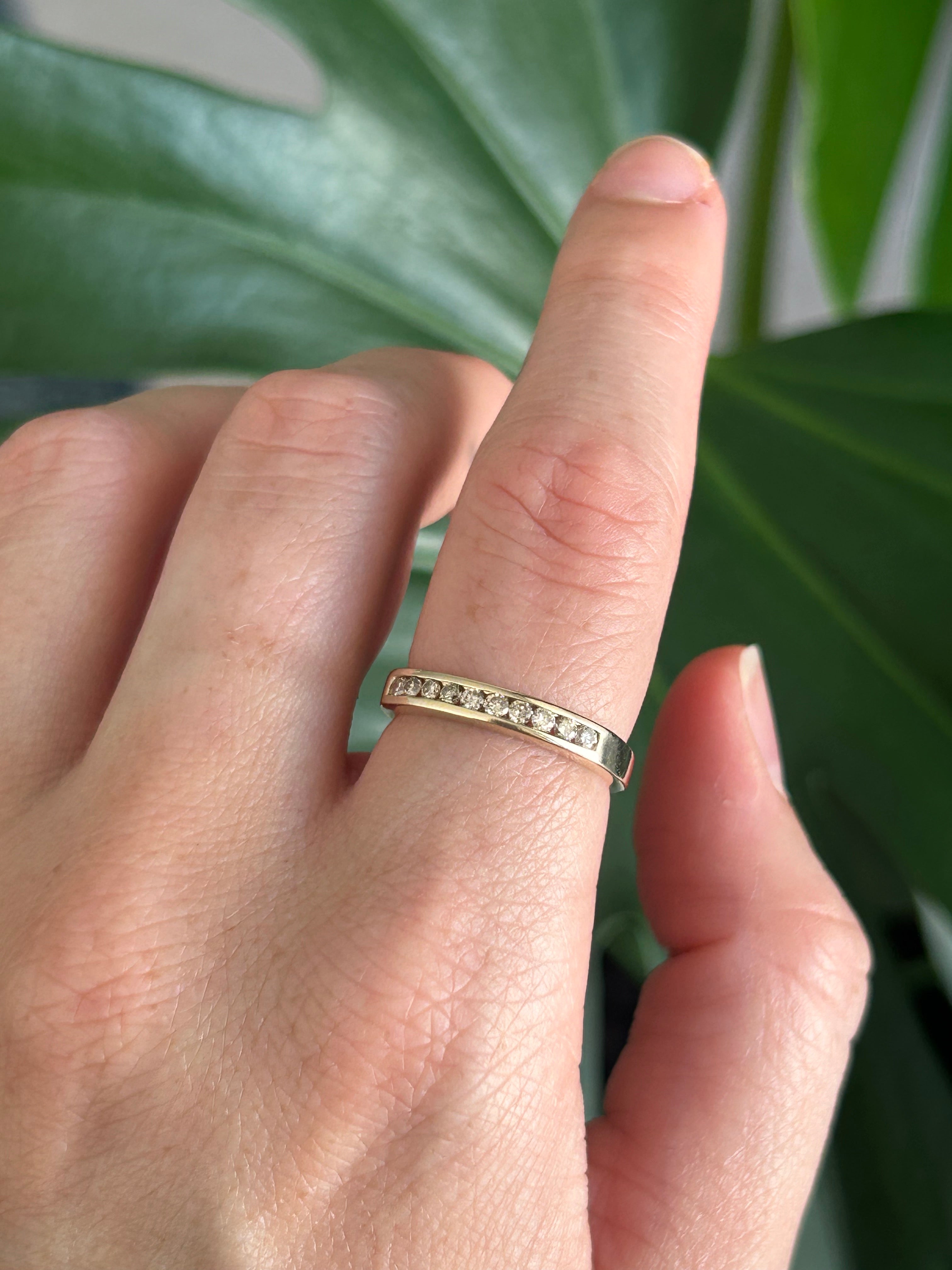 Champagne Diamond Stacker Band