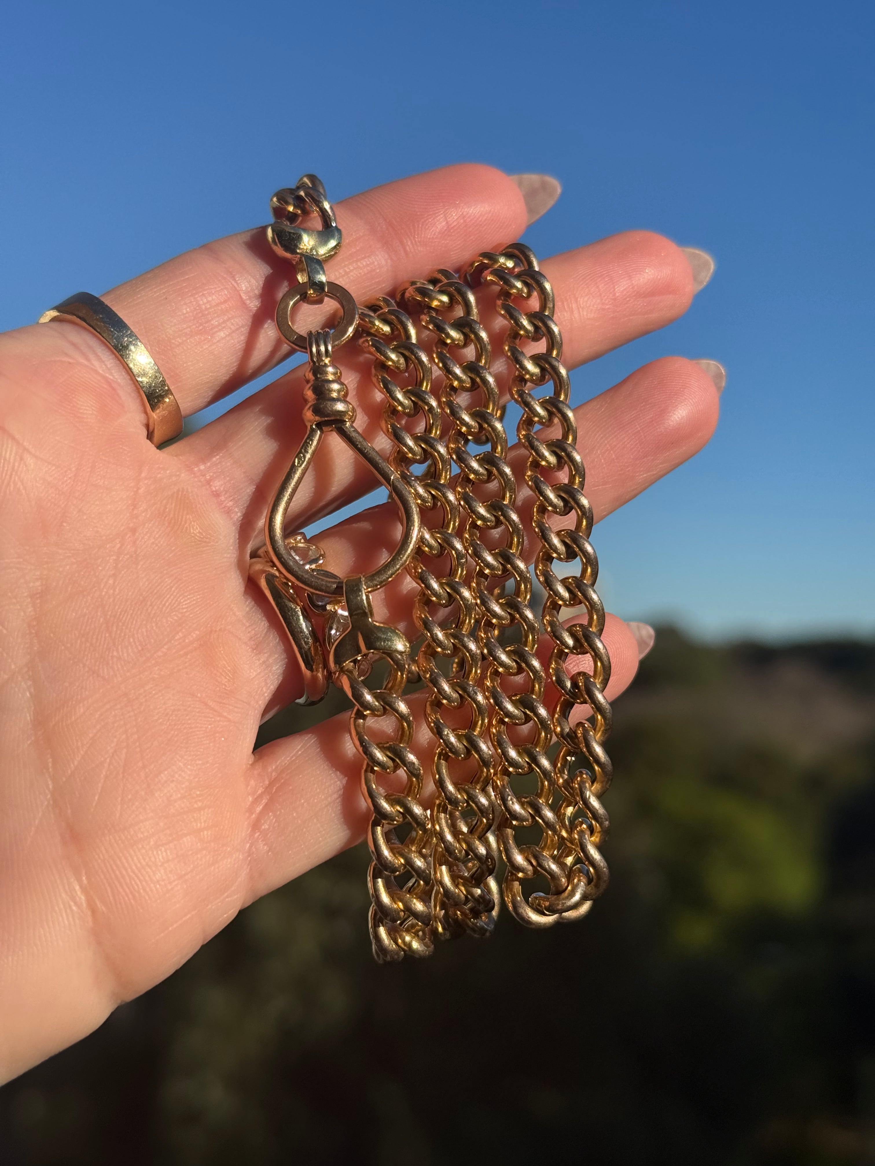 Fish Hook Long Chunky Curb Chain