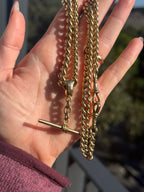 10k Graduated Curb Watch Chain