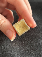 Textured Square Diamond Ring