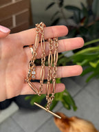 Antique Fancy Barrel Trombone Watch Chain