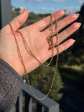 Solid Long Diamond Cut Ball Chain