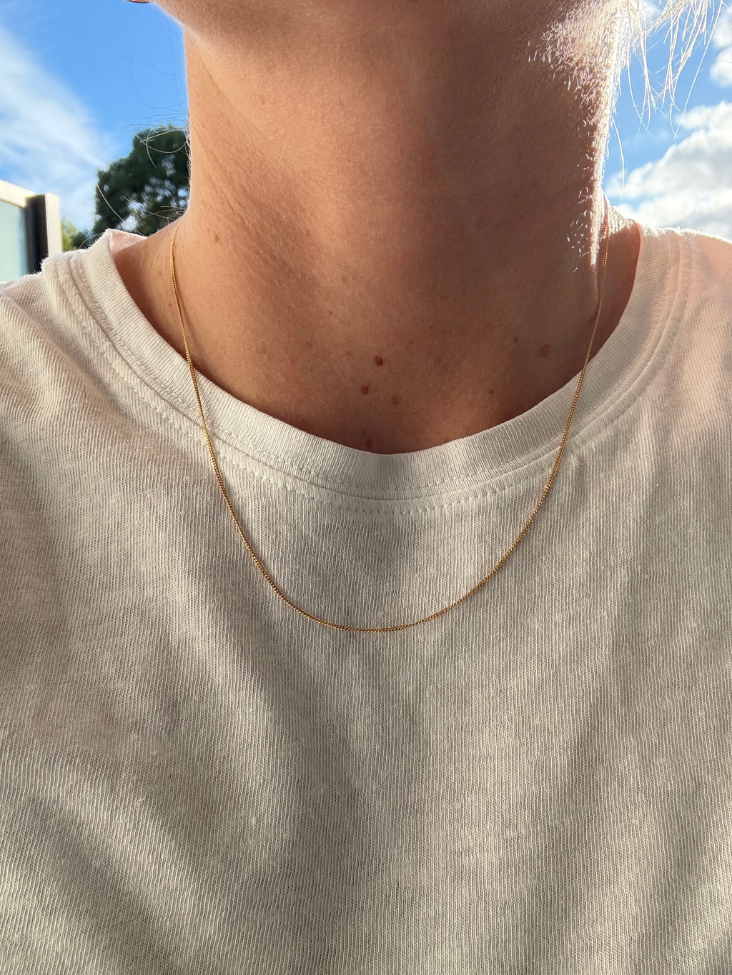 Solid Baby Curb Heart Lariat