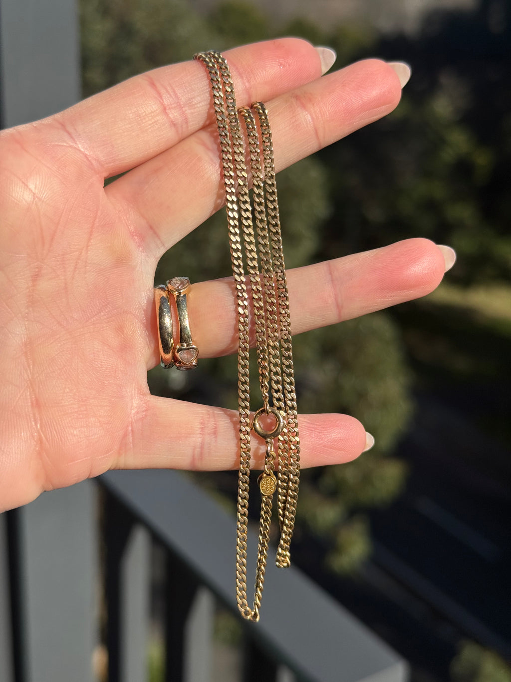 Solid Antique Cowen Curb Chain