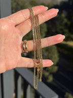 Solid Antique Cowen Curb Chain