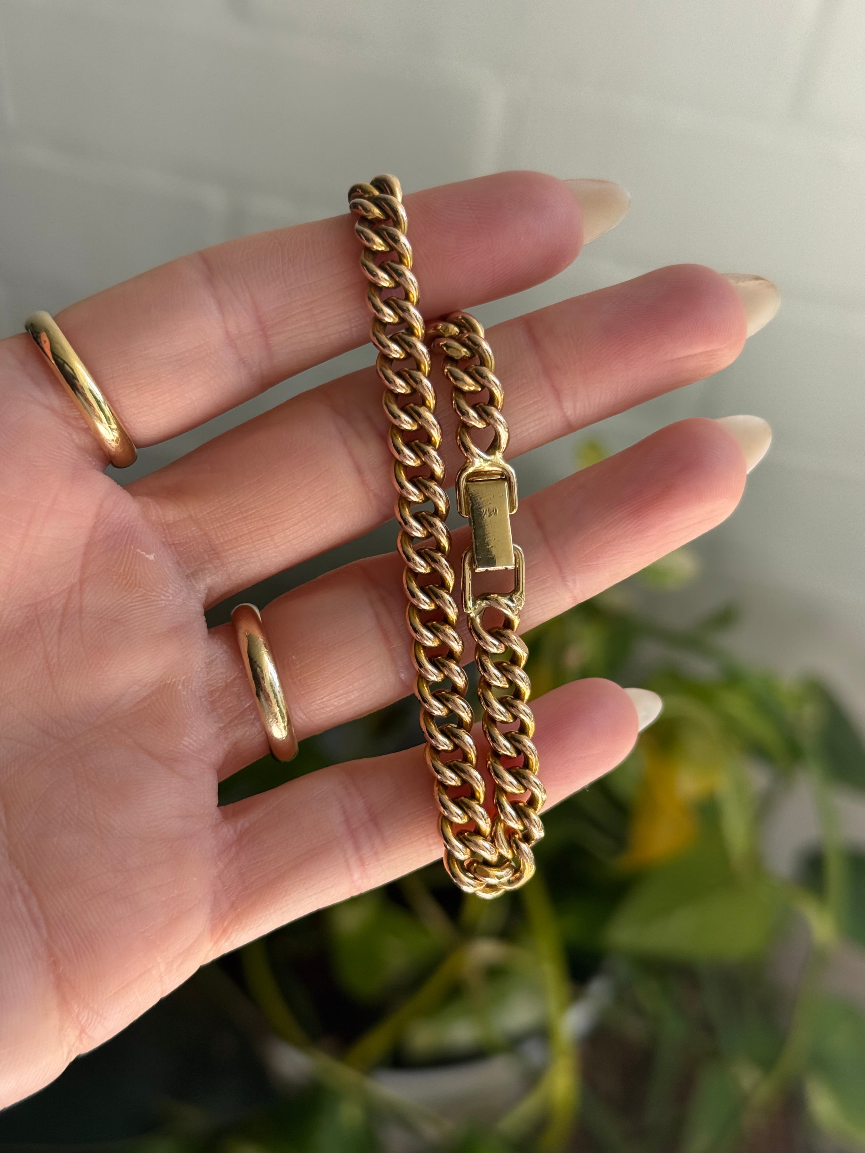 Antique Solid Curb Bracelet