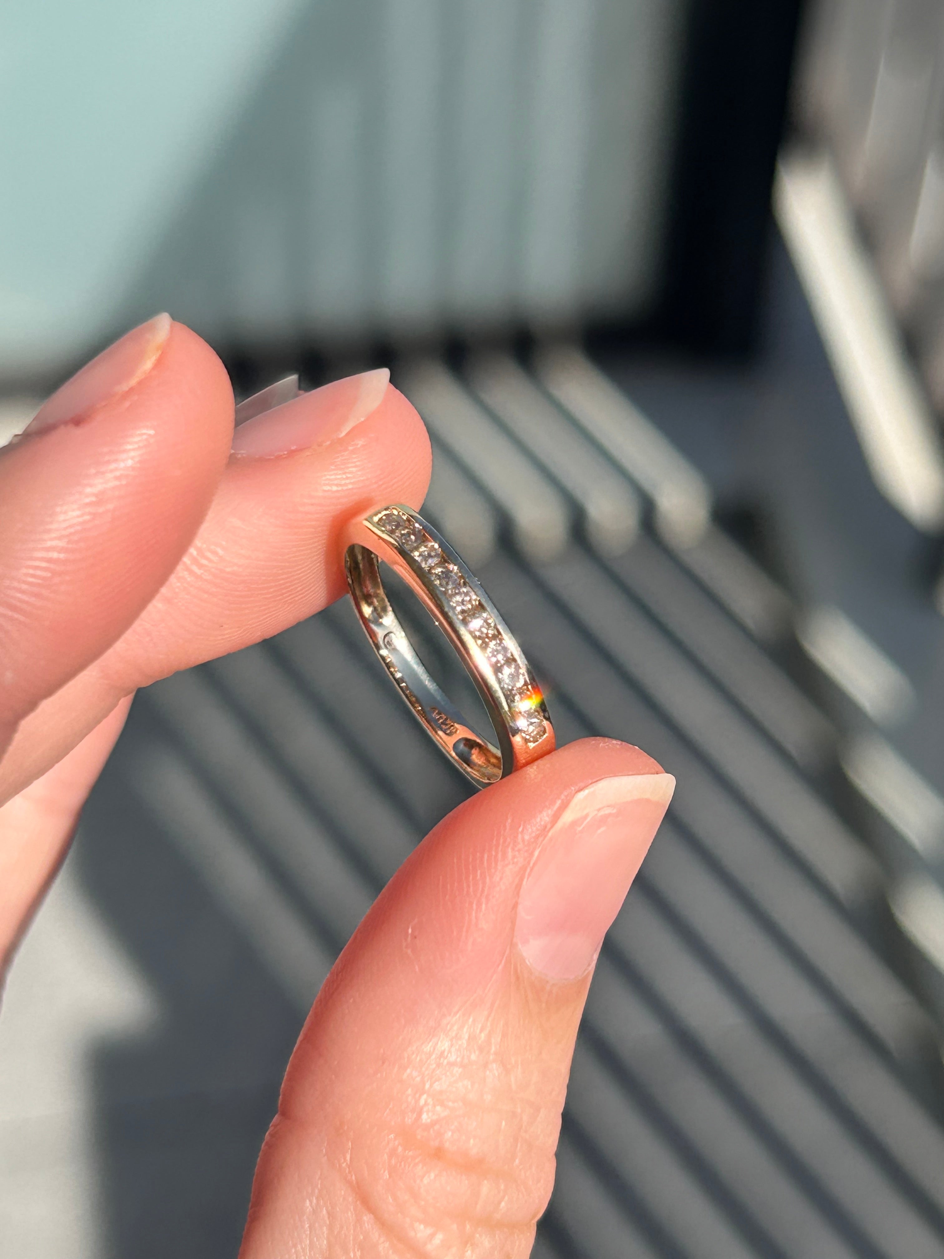 Champagne Diamond Stacker Band