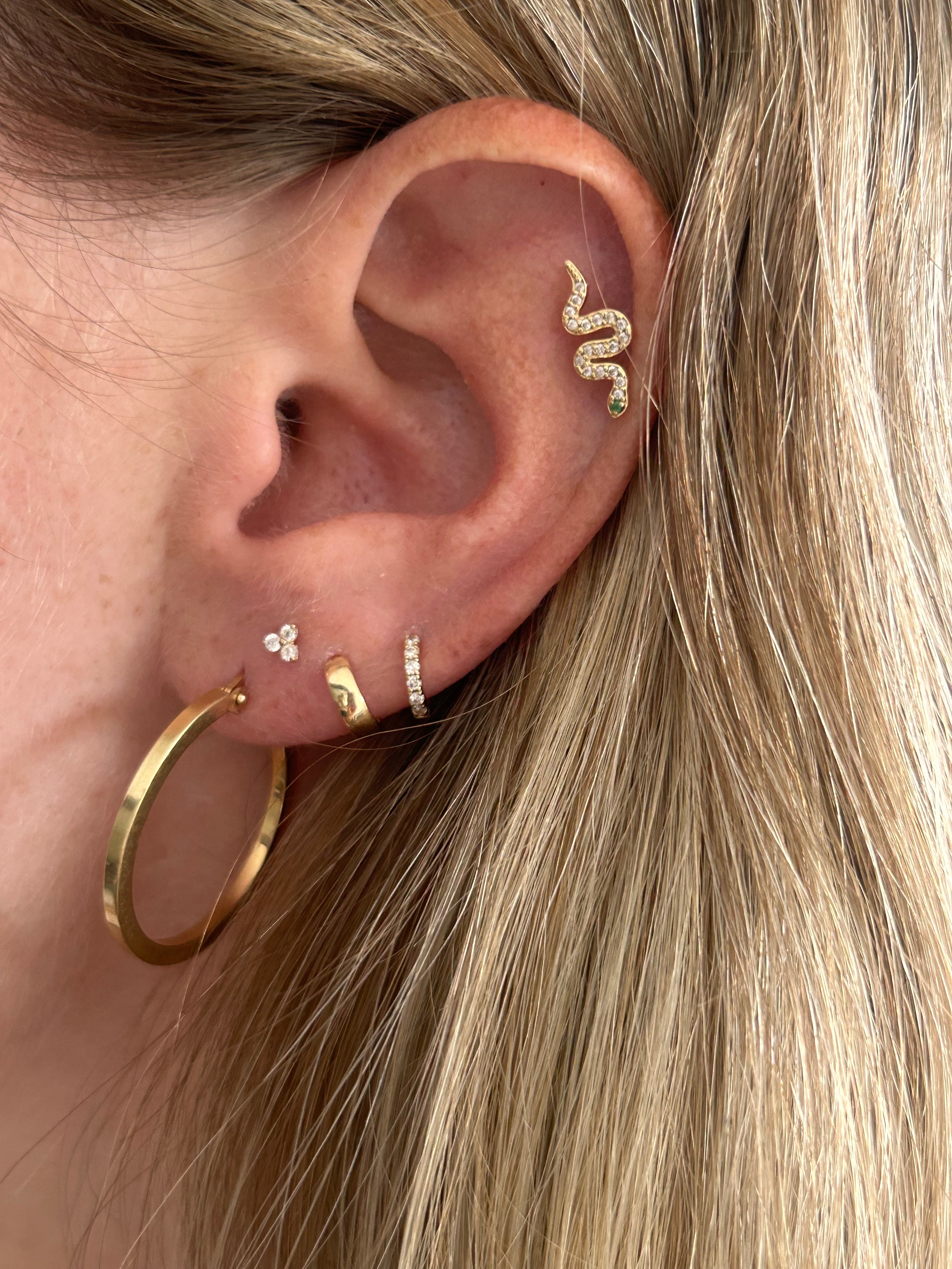 Square Edge Medium Hoops