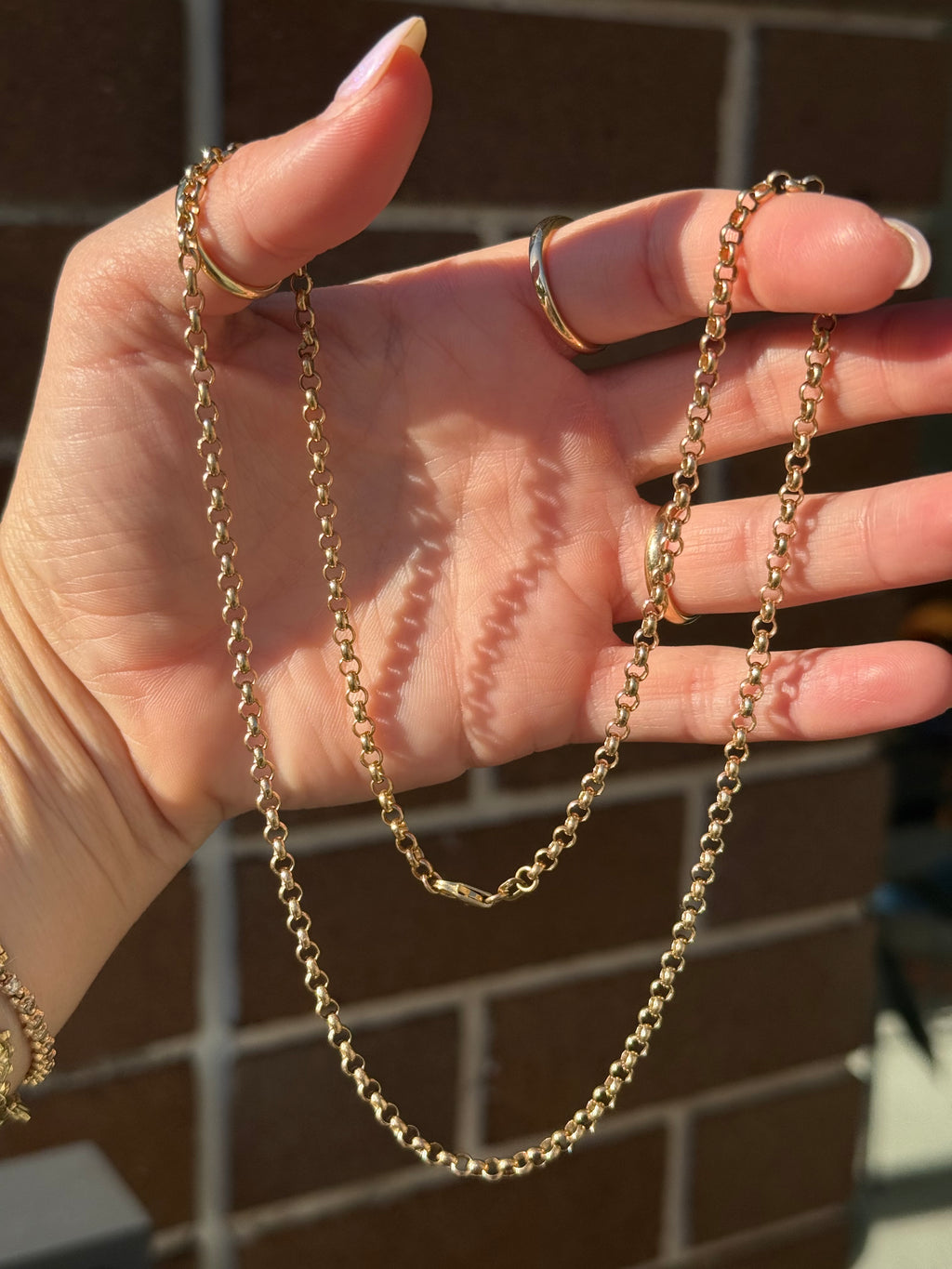 Long Solid Rolo Chain