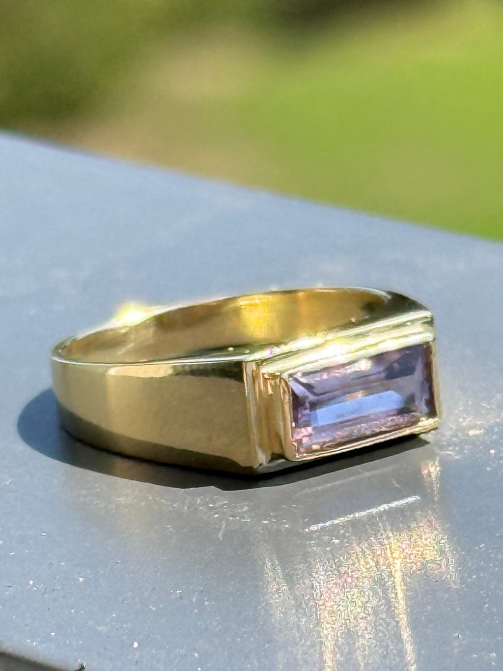 Amethyst Square Ring
