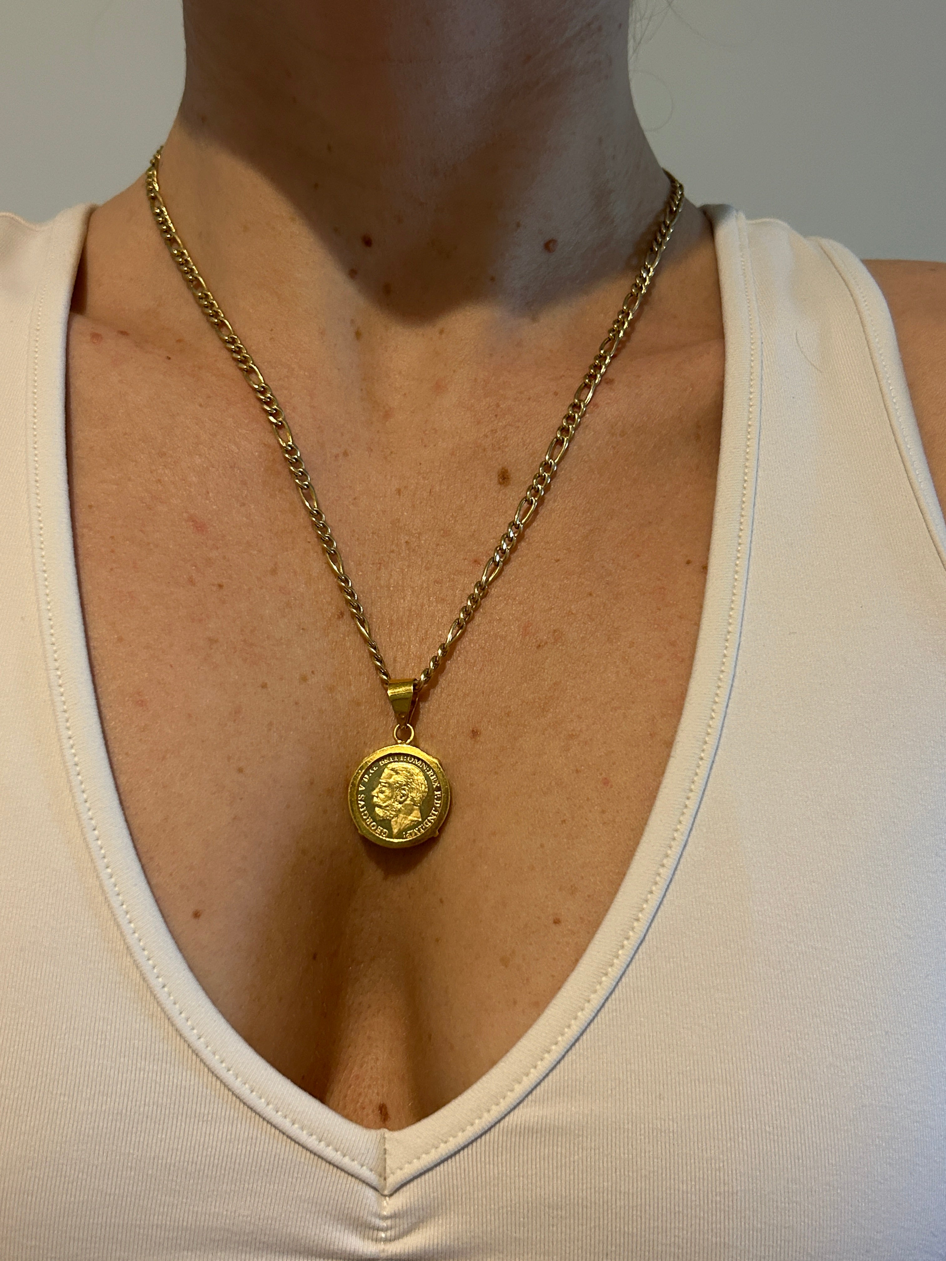 Old English Sovereign Coin Pendant