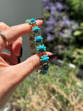 Load image into Gallery viewer, Turquoise Floral Bracelet
