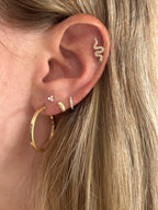 Square Edge Medium Hoops