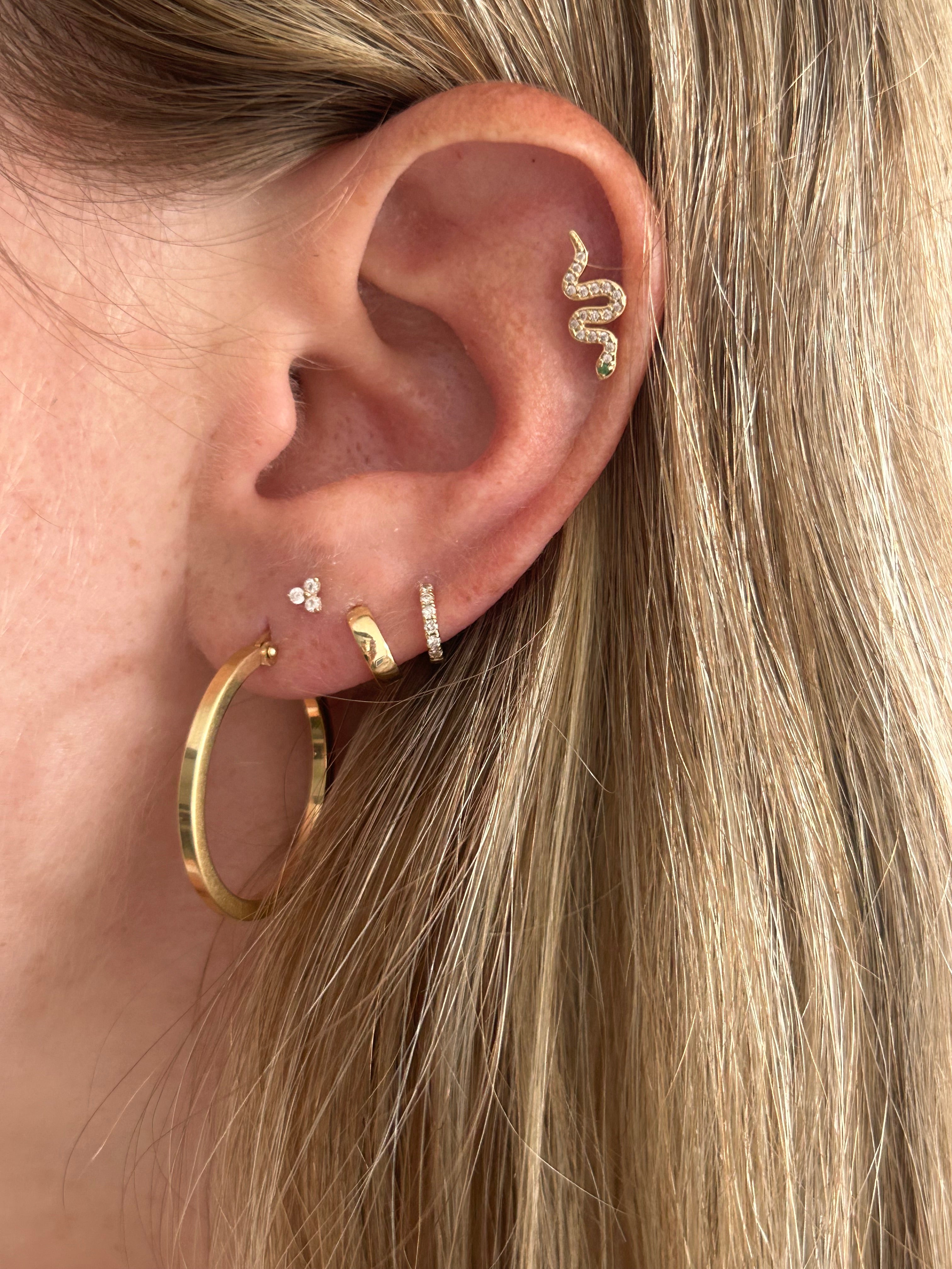 Square Edge Medium Hoops