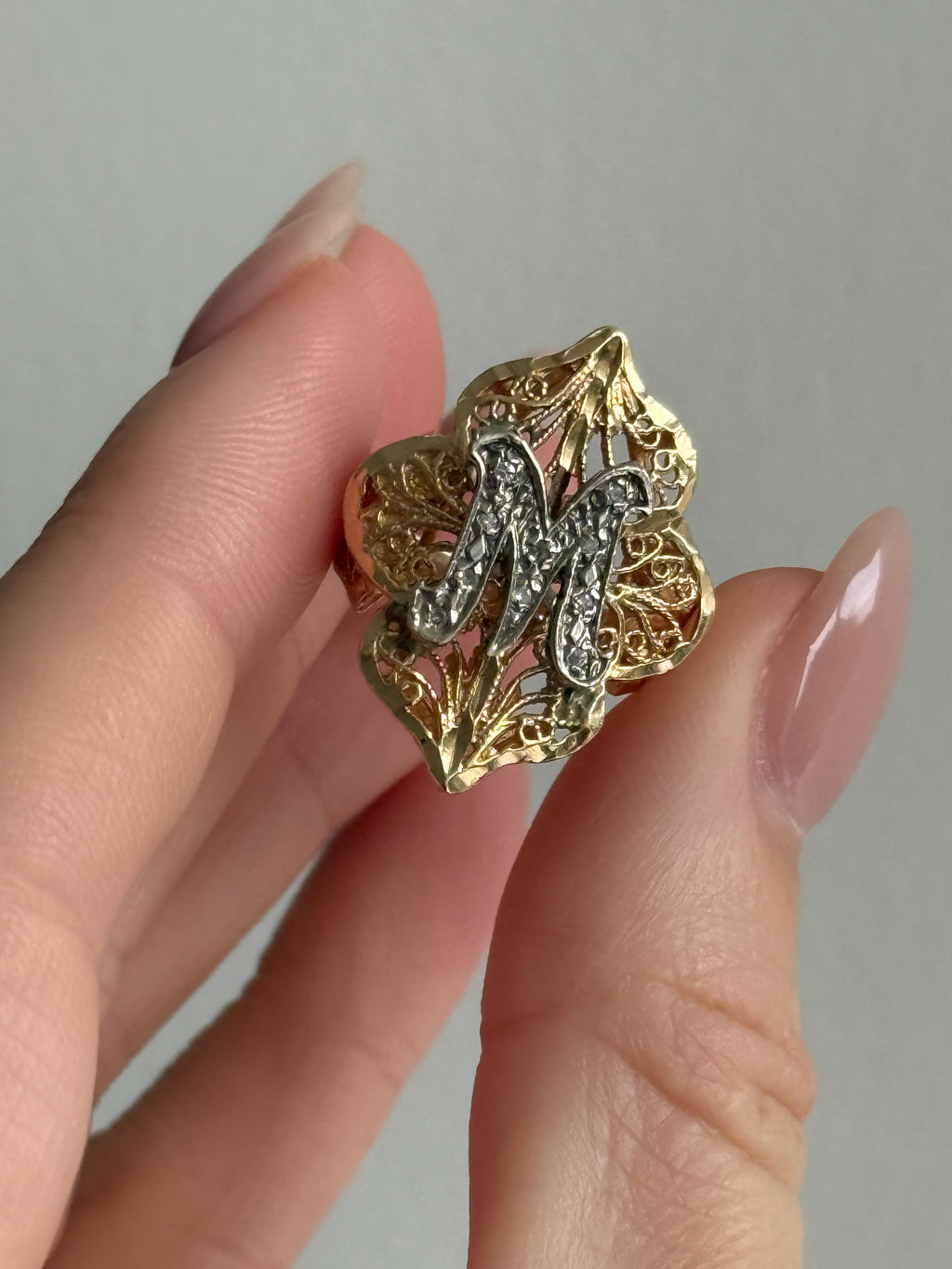 Diamond Filigree M Ring