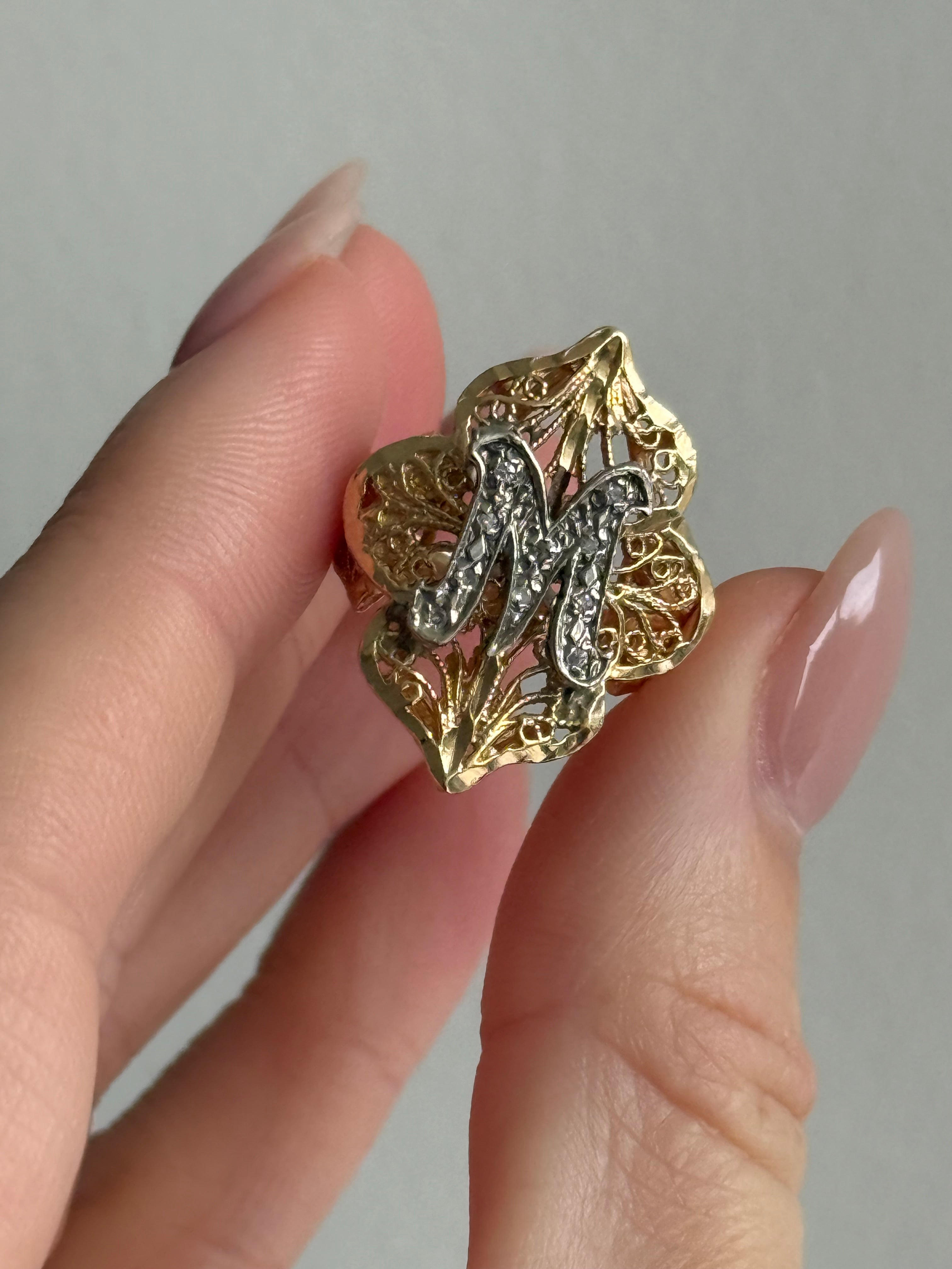 Diamond Filigree M Ring