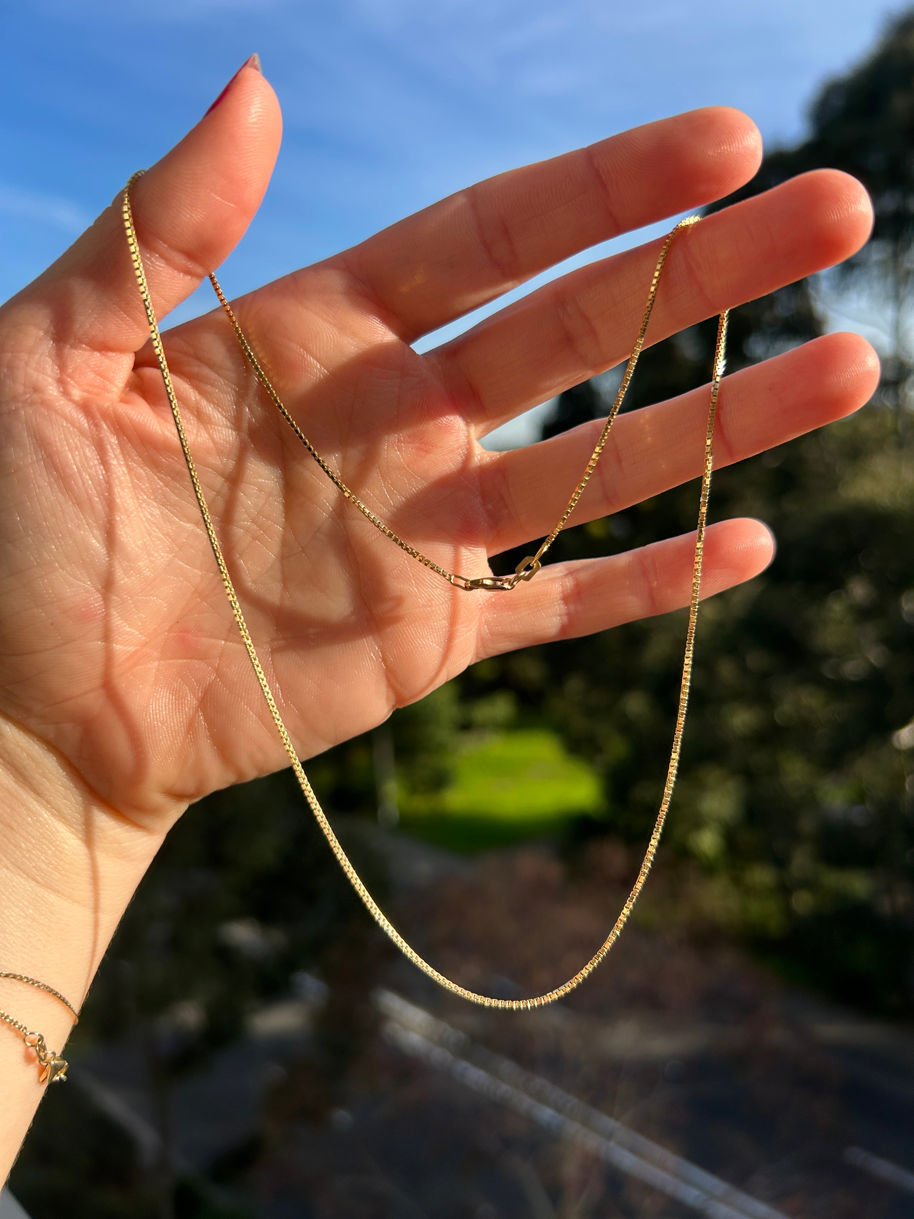 Shiny Solid Box Chain